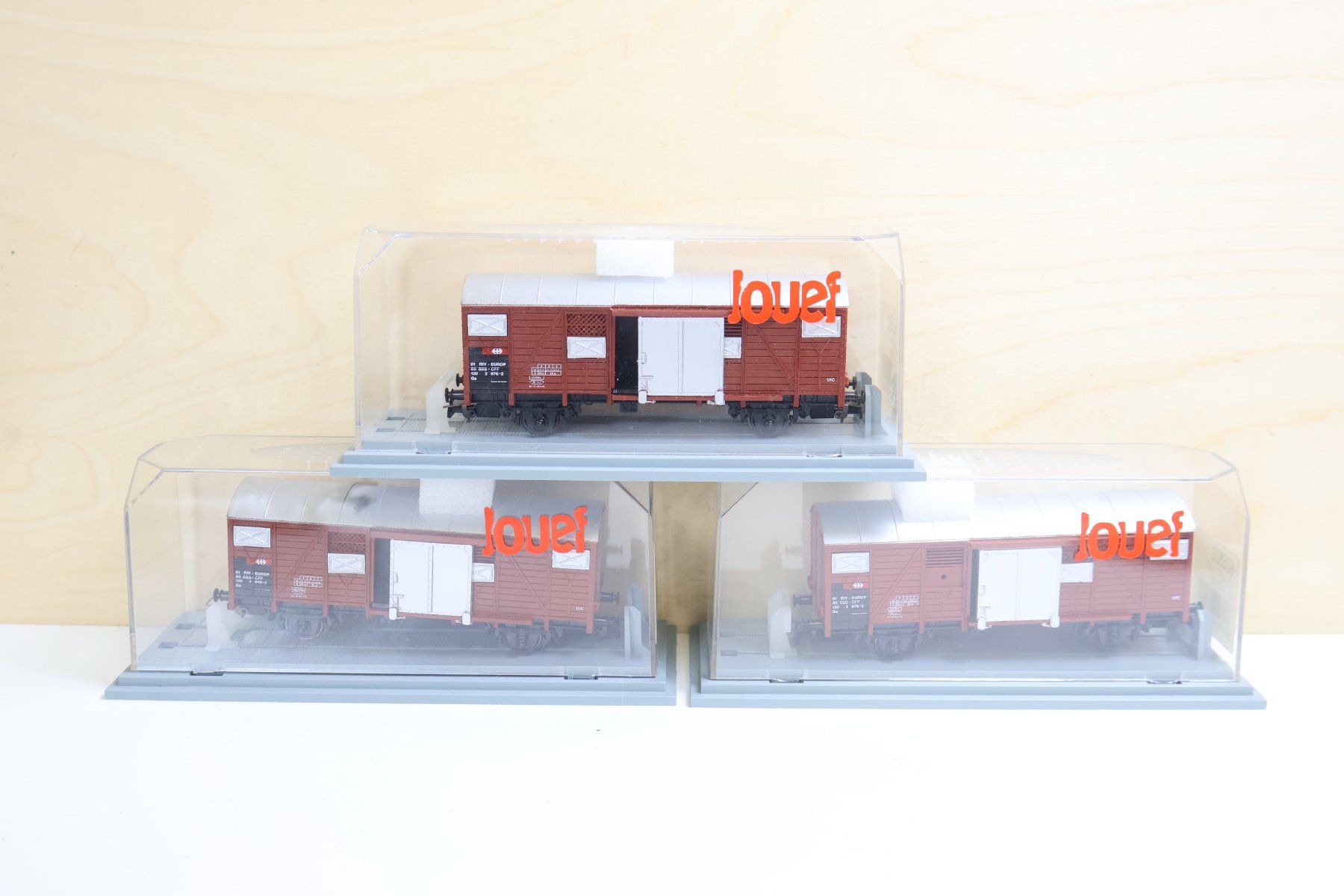 Jouef Modellini di ferrovie: JOUEF/Roco 5 x SBB Wagen - H0 selten – Usato da Winterthur venduto da Monstera 2