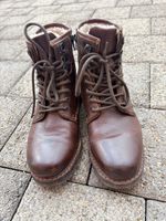 Brauner Leder Stiefel, Grösse 40, Gummisohle