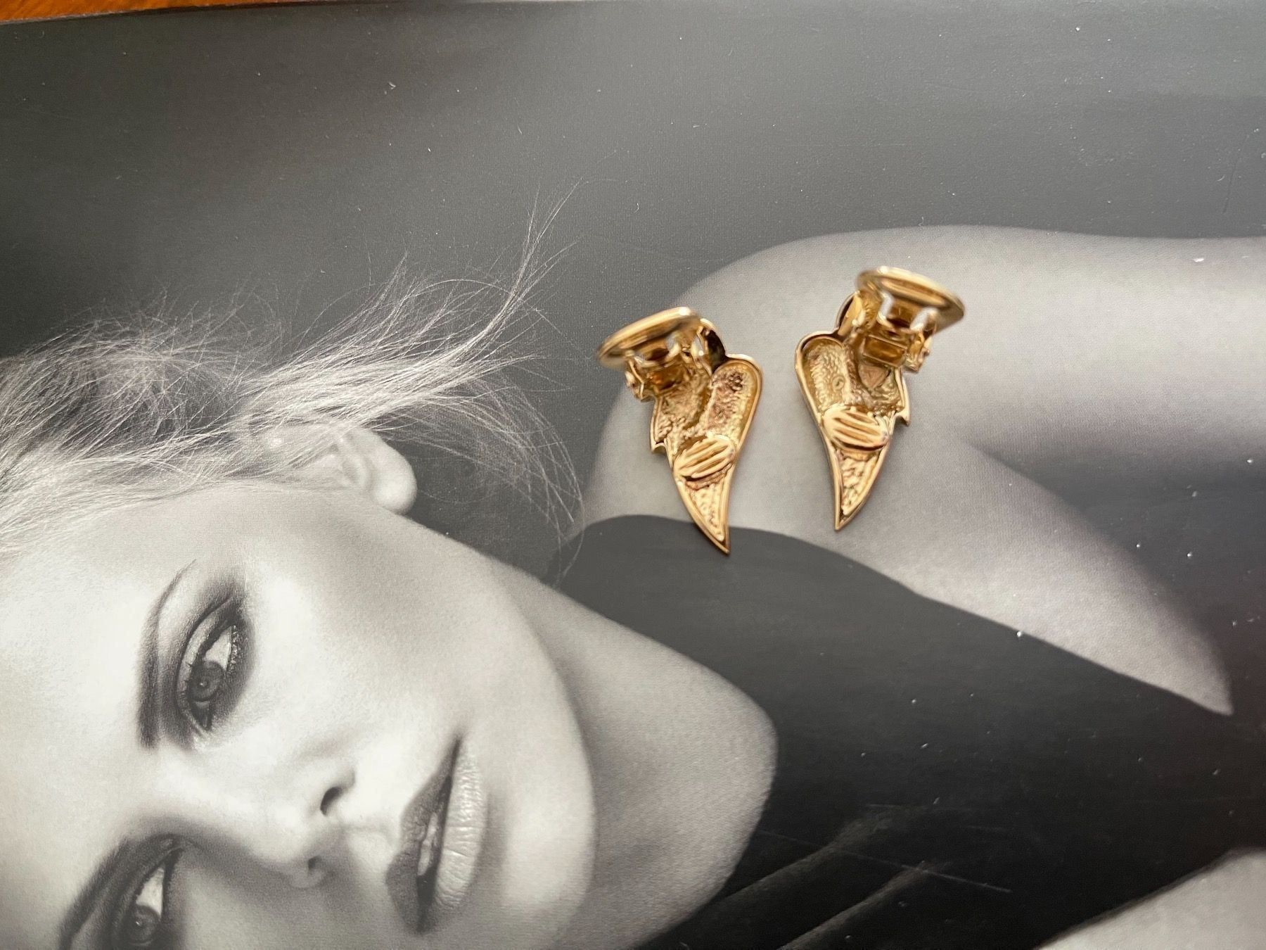 Boucles d'oreille: Wunderschöne Clips mit gold Plaiting – D'occasion à Winkel par Luxtime 2