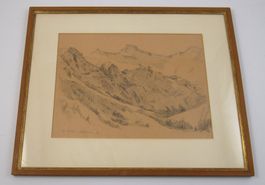 Karl Theophil Dick (1884-1967) - Adelboden - Zeichnung 1939