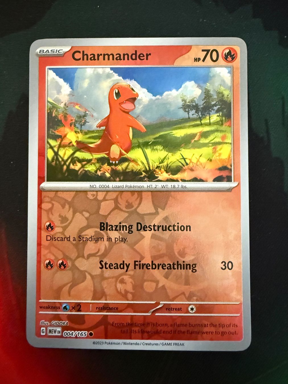 Pokémon Carte collezionabili: Charmander 004/165 -  Reverse Holo (Mew 151) – Usato da Uster venduto da bacsev