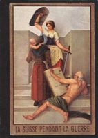 La Suisse pendant la guerre , Seltene Ansicht , gel. 1917