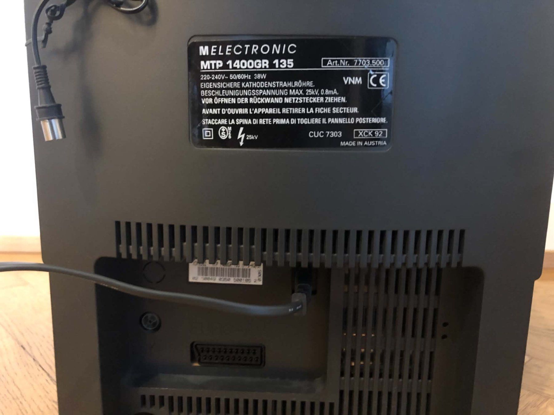 Televisori: Téléviseur Melectronic MTP 1400GR 135. – Usato da Nyon venduto da BrocBox 2