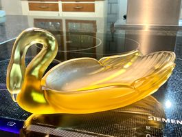 ART DECO SCHALE ABLAGE SATIN KRISTALLGLAS FRANKREICH UM 1930