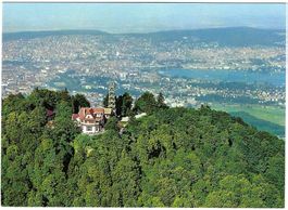 AK Uetliberg Flugaufnahme Blick auf Zürich