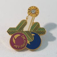 Z731 - Pin PTT Post Rapid 142 mit steinchen als Flamme