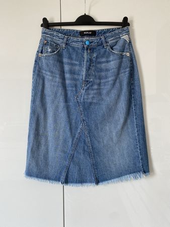 REPLAY Jeansrock blau Gr.29 mit spez.Details