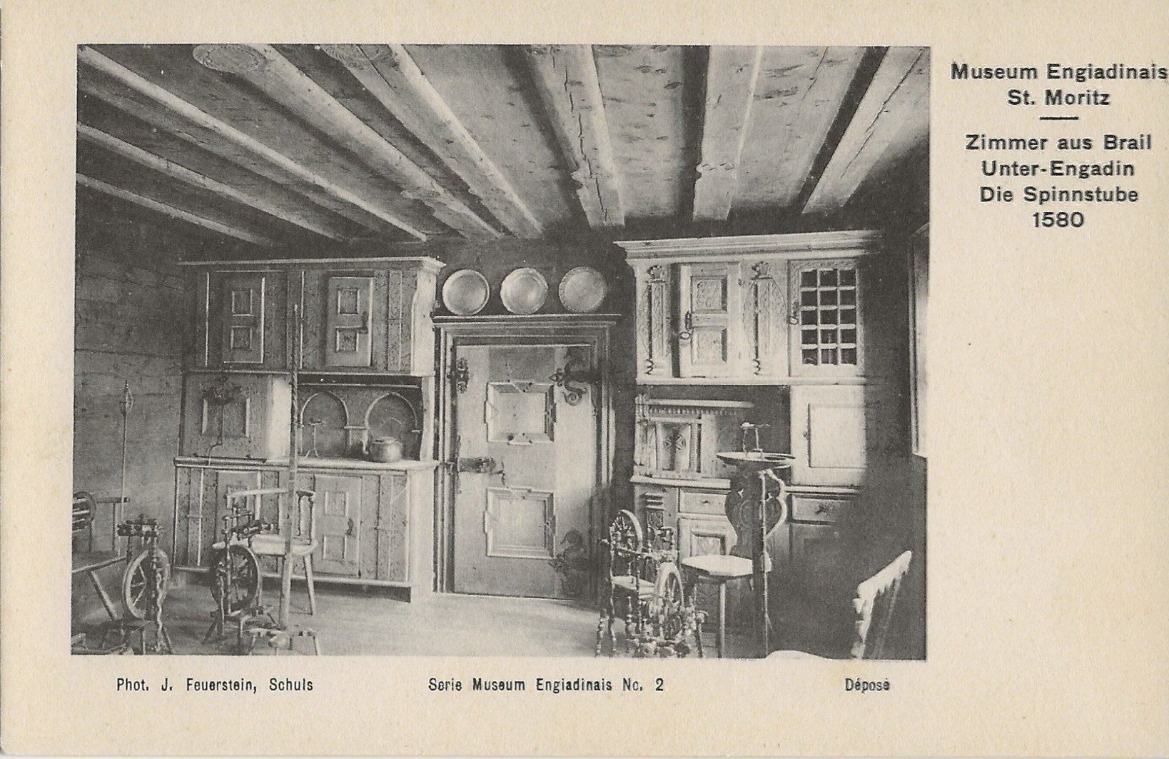 Ansichtskarten: St. Moritz, Museum Engiadinais – Gebraucht aus Frauenfeld von Merk52