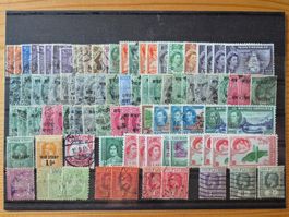 Briefmarken weltweit auf Karte K2 Zustand gemäss Bild