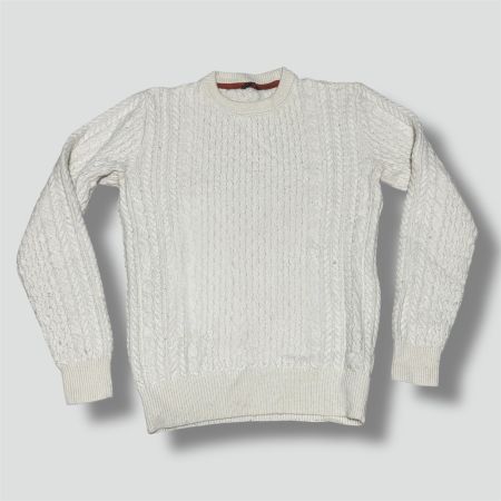 Guess knitted white crewneck sweatshirt strickpullover
