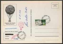 Flugpost Ballon 1969 Davos Parsenn Sondrio Italien Kat 25.-