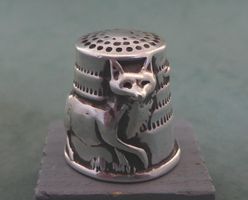 Finger Hut 925 Silber mit Fuchs England London 1972 / 73