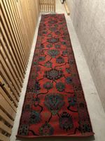 Antique Wool Runner Rug | Wilton/Axminster Style | Crimson R