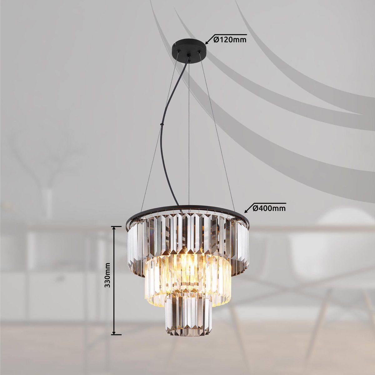 Kronleuchter & Deckenlampen: Pendelleuchte, Glaskristalle, 40 cm Ø – Neu (gemäss Beschreibung) aus Kreuzlingen von Smart-Light 2