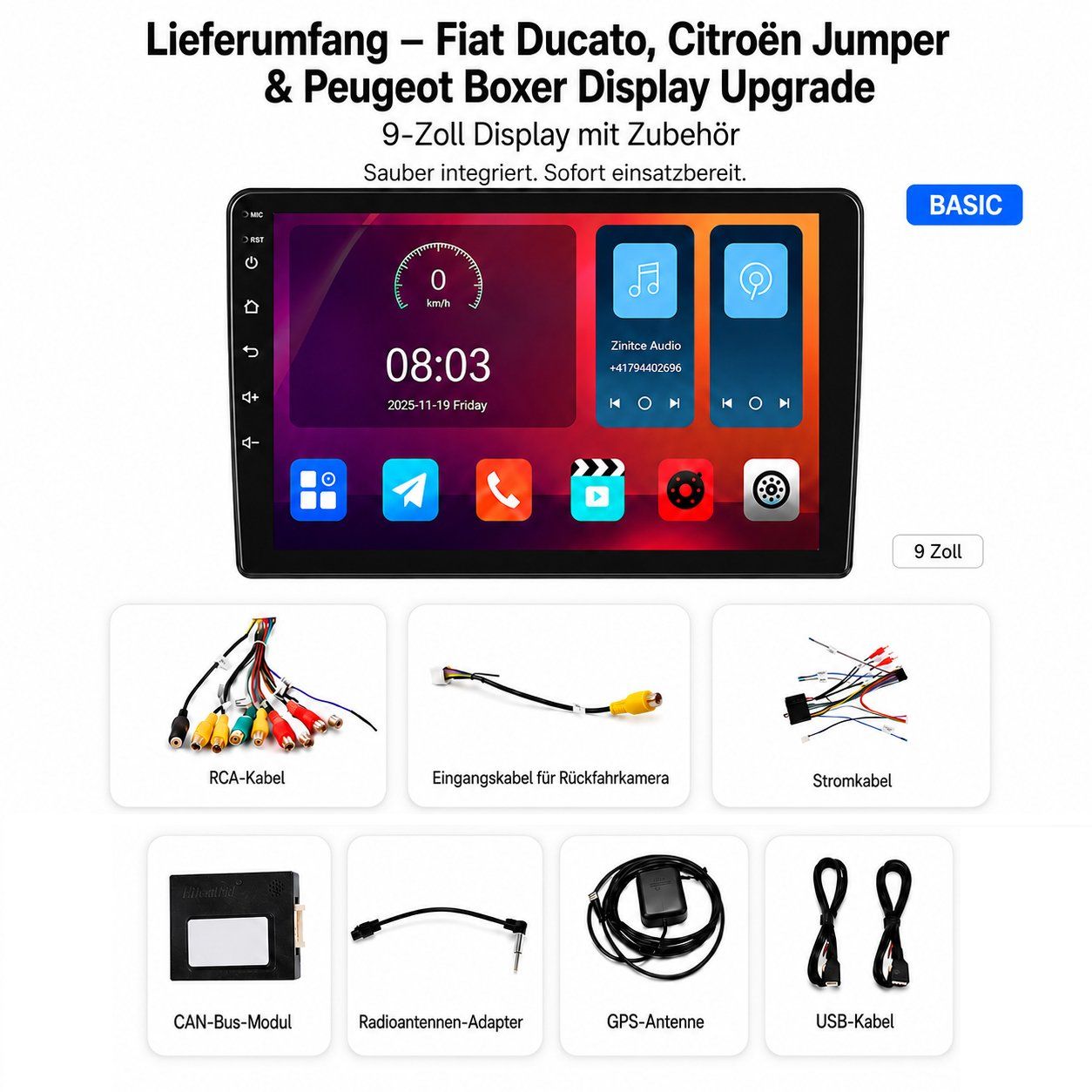 Navigatori: Fiat Ducato RDS Autoradio Boxer Jumper 2006-2016 Android – Nuovo e nell'imballaggio originale da Chiasso venduto da online.shop 8