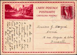 1930: 20 Cts. GS-Bild-PK, Castasegna - Maloja - St. Moritz