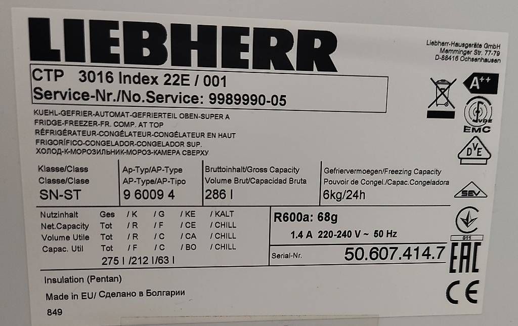 Frigoriferi: Frigo LIEBHERR CTP 3016 (2019) – Usato da Genève venduto da valentin.dupanloup 4
