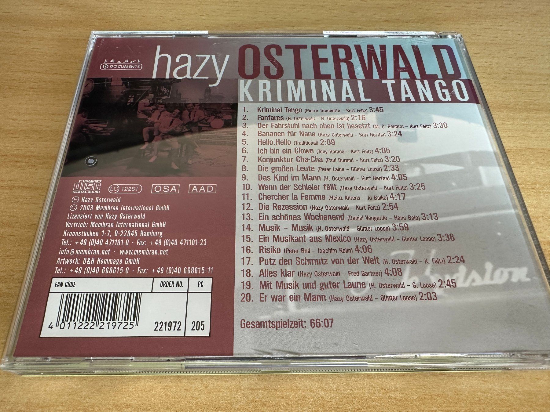 CDs: Hazy Osterwald – Kriminal Tango – D'occasion à Rikon im Tösstal par Alpenmutz 1