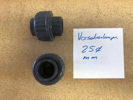 2 neue PVC Verschraubung 25mm