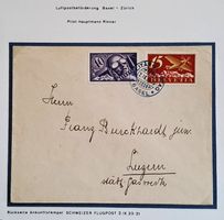 Militärflugtag Basel 2.9.1923 Linie Basel-Zürich mit A-St.