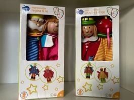 Lot 4 Marionnettes à main neuves / Handpuppen