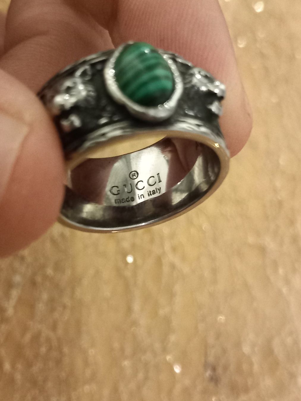 Gucci Anelli: Gucci bague anger forest malachite – Usato da Genève venduto da GenevaLuxury 5
