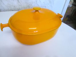 Le Creuset-Gusseisentopf, Design von Enzo Mari, Vintage