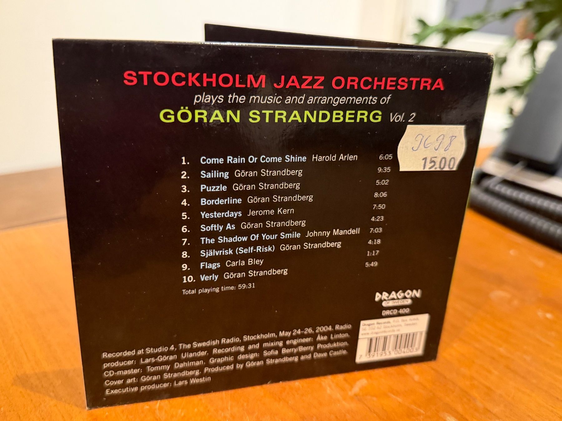 CD: Stockholm Jazz Orchestra - Sailing - KA02AS – Nuovo (secondo la descrizione) da Küsnacht ZH venduto da JazzRecords 1
