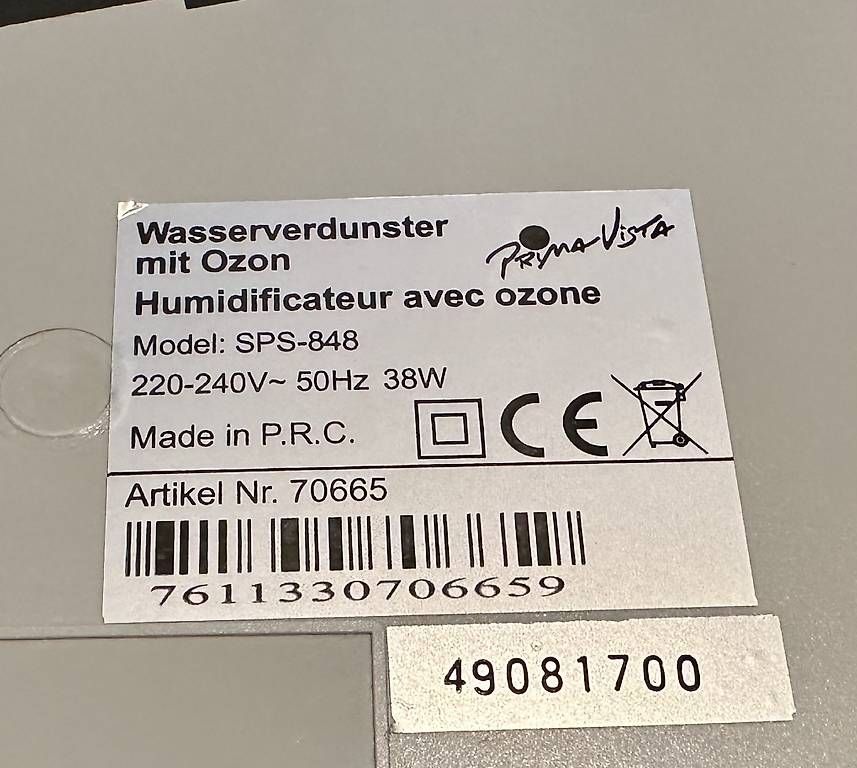 Luftbefeuchter: Luftbefeuchter Prima Vista – Gebraucht aus Ebikon von 19Sultan49 3