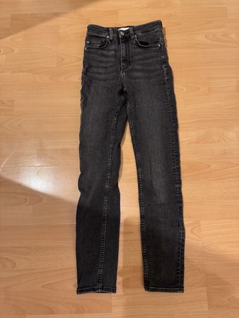 Schwarze Skinny Jeans High Waist Gr. 34