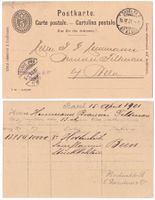 PK Privatzudruck C. Gemuseus Basel, 1901 nach Felsenau BE