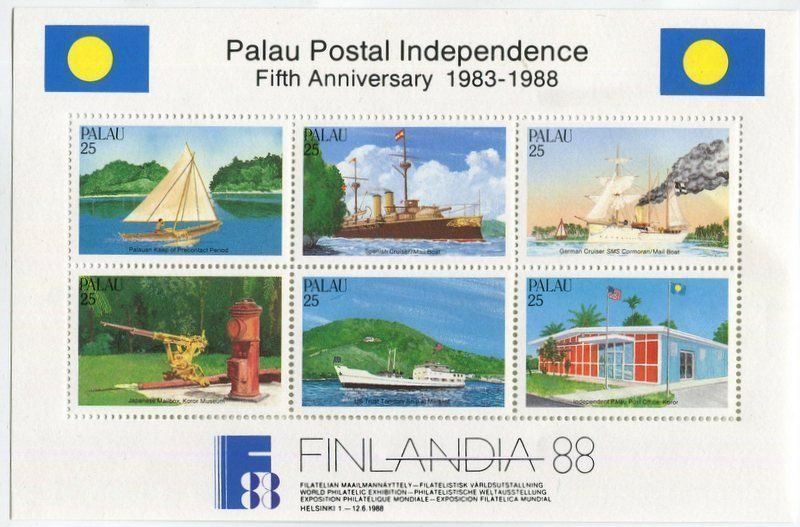 Alle Briefmarken: Block "Schiffe". Palau. – Neu und originalverpackt aus Basel von Butsch5