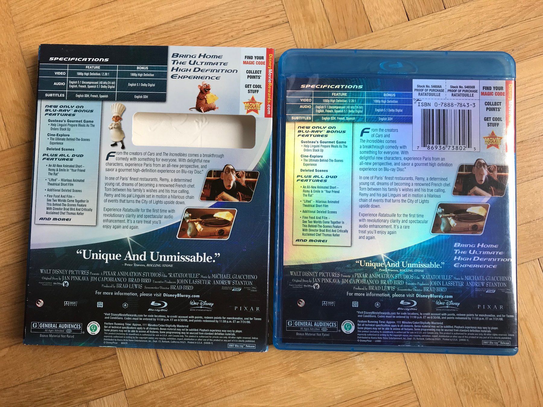 Alle DVDs: Ratatouille - mit Slipcover - Blu-ray – Neu (gemäss Beschreibung) aus Zürich von  2