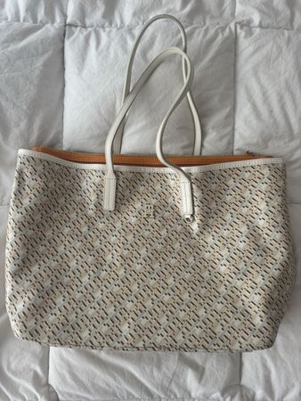 Sac cabas Tommy Hilfiger beige & blanc, comme neuf!