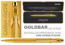 849.999 GOLDBAR ** 849 Caran d'Ache ** Goliath Blau M + Etui