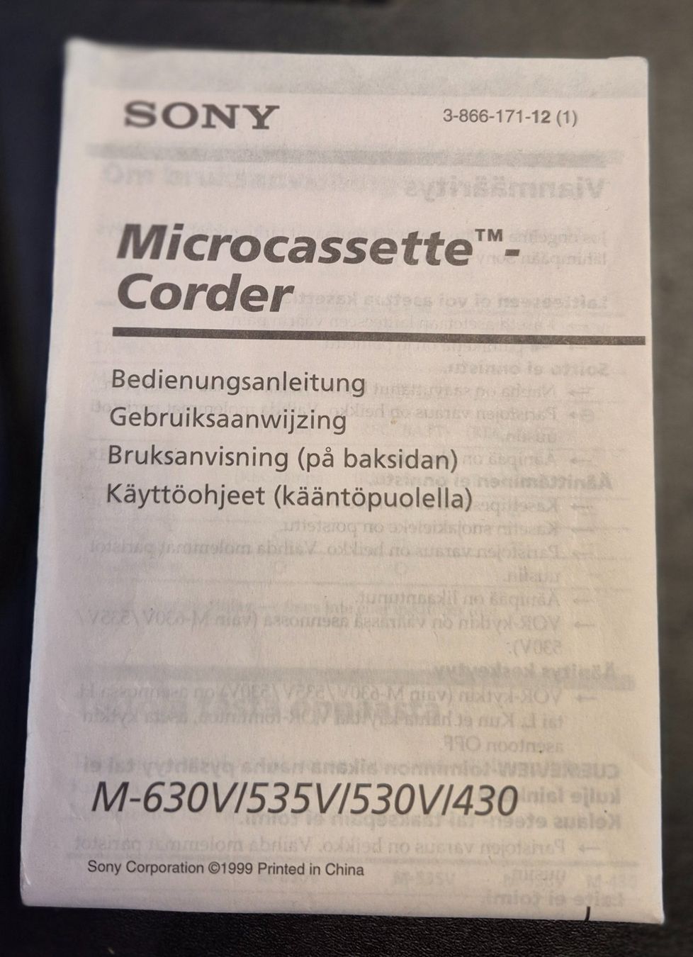 Sony Enregistreurs: Sony "Microcassette-Corder" – D'occasion à Zürich par max.d 3