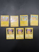 7x Pikachu Pokémon Karten – Verschiedene Editionen 
