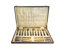 Besteckset 12 Teile Silber 800/1000 gemarkt Campana Giovanni