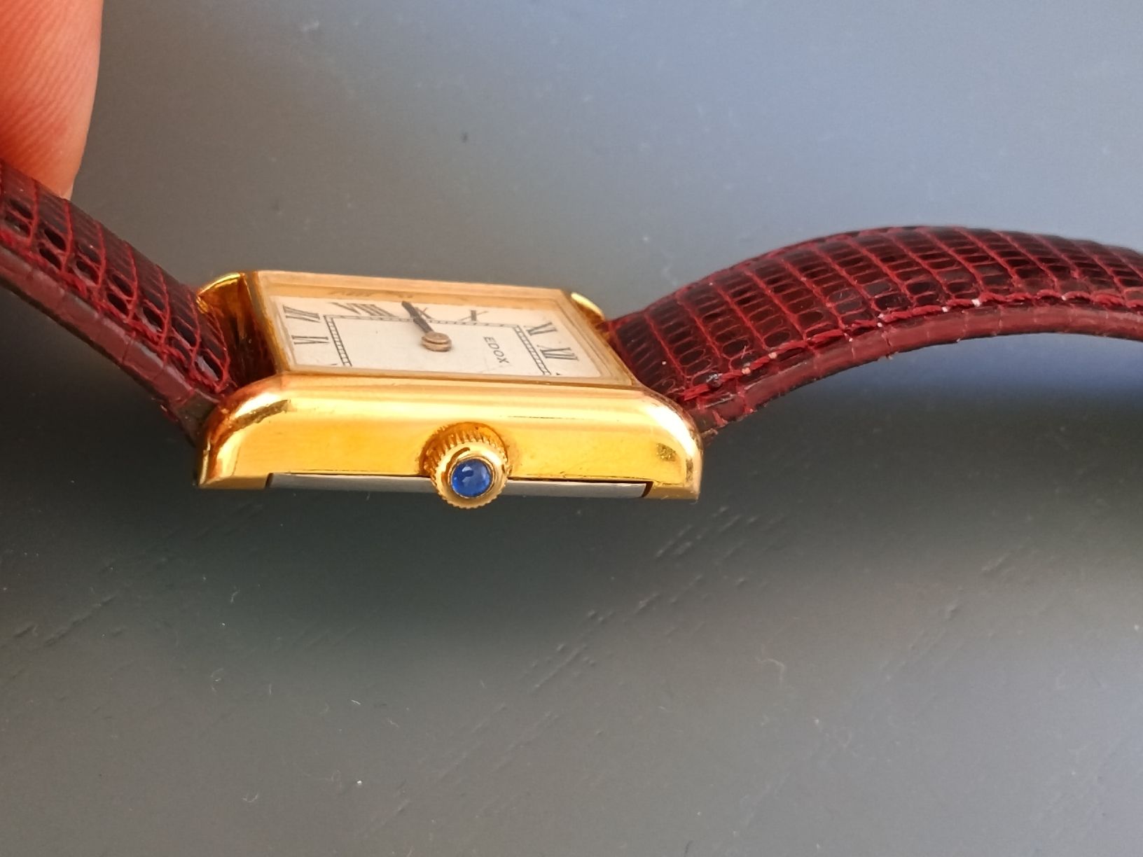 Edox Orologi: Beautiful Edox Tank Manual Winding – Usato da Uitikon Waldegg venduto da Alis_Stelian_Nenkov 4