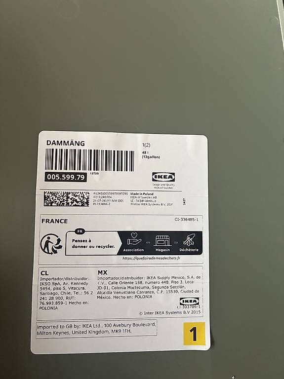 Contenitori & Simili: Dämmang Ikea 46 x 27x 65 – Usato da Frauenfeld venduto da s.wiederkehr 2