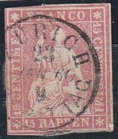Schweiz-Strubel Nr.24G, Zürich 1860