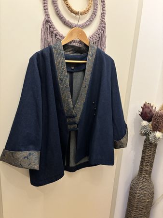 Zara Kimono Jeans XS-S (oversize) mit Taschen