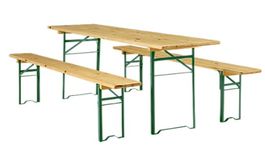 Zeltgarnitur, Gartentisch und 2x Bank NEU