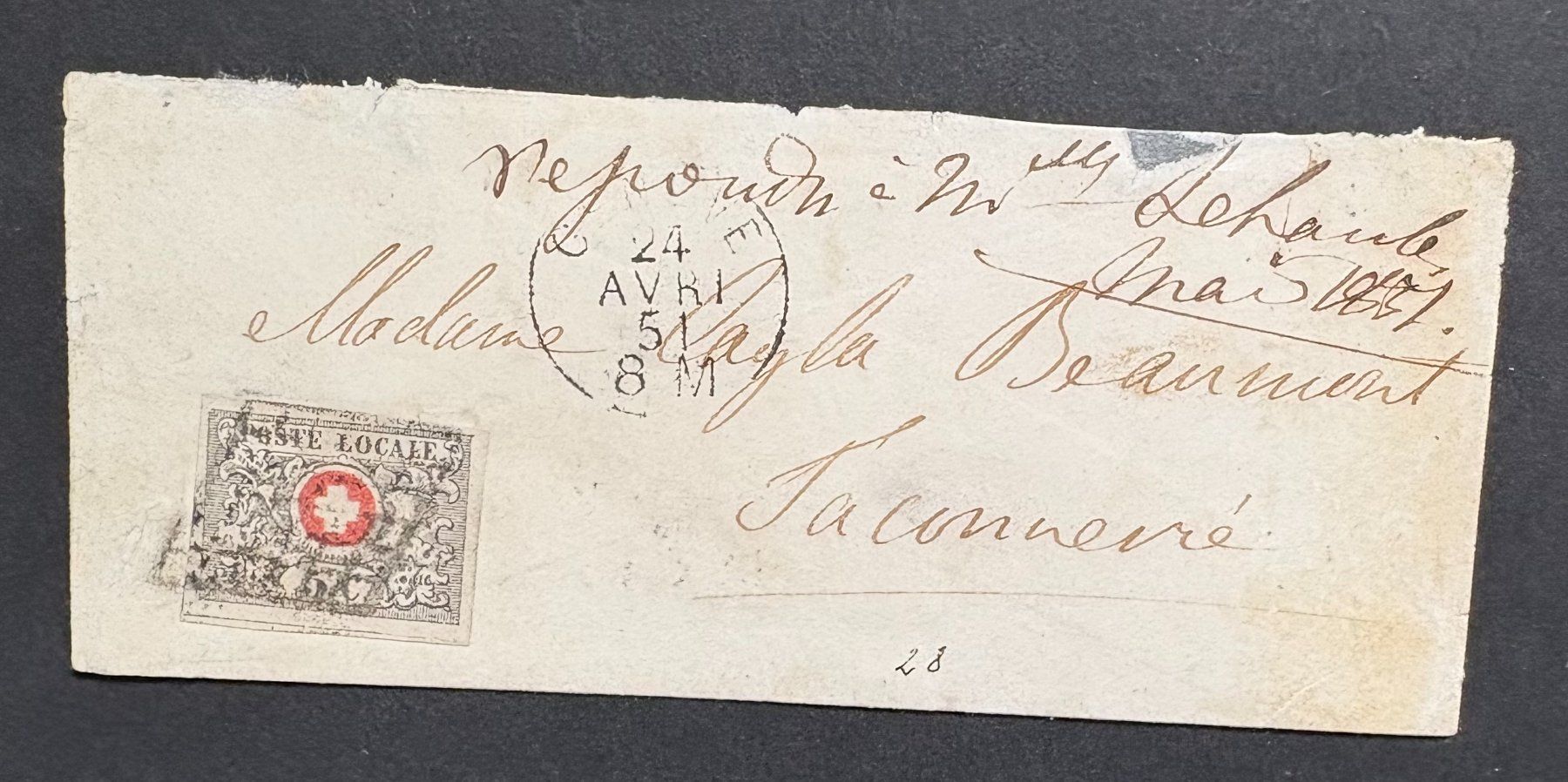 Tutti i francobolli: SCHWEIZ 1850 ÜBERGANGSZEIT MIT ATTEST – Usato da Ostermundigen venduto da Heavenmaus75