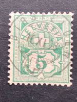 Schweiz 1906 Ziffernmuster 5 Vollstempel BIRSFELDEN 16.XI.06