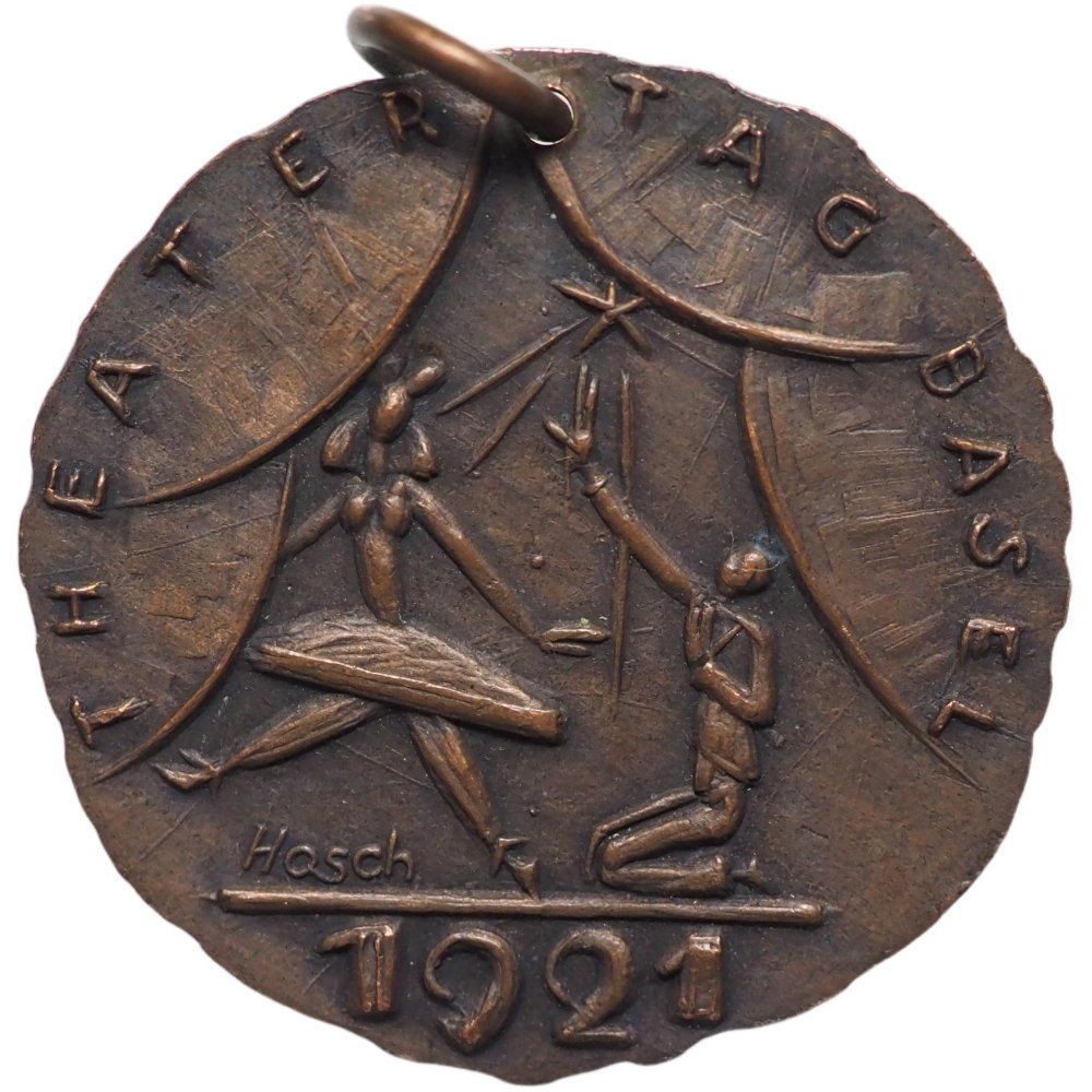 Medaglie: Schweiz Abzeichen Theater Tag Basel 1921 – Usato da Liestal venduto da fibonaccis