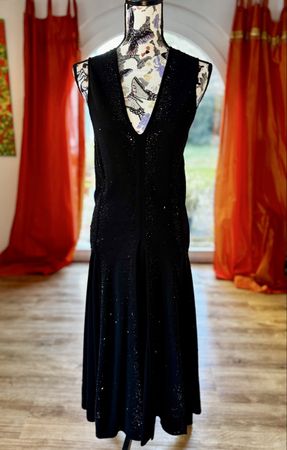 Giorgio Armani Black Embellished Dress, Size 42, Italy