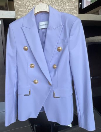 Castellani blazer in color lilla con bottoni gioiello oro