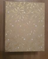 NEU grosse Geschenkbox Schachtel goldig Schimmer Blumenmotiv
