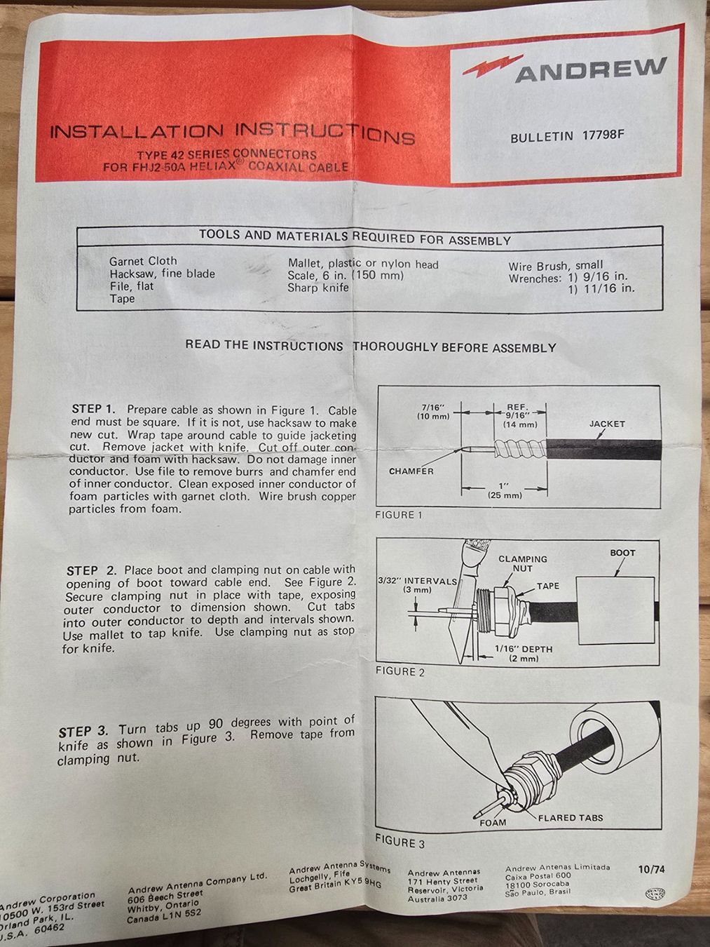 Elektronikbauteile: Andrew Type 74W connector – Neu und originalverpackt aus Lutry von Matteo022 9